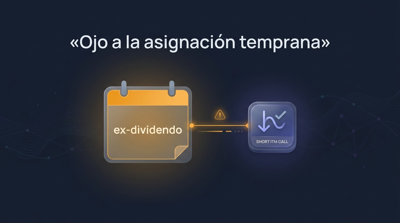 El detalle que conecta dividendos y opciones: la fecha ex-dividendo eleva el riesgo de asignación temprana de una call cubierta ITM