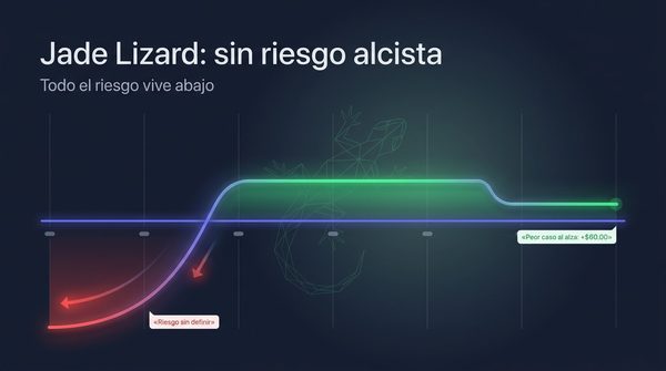 Jade Lizard: guía completa con números, el skew que la paga y la verdad sobre su «riesgo cero» al alza