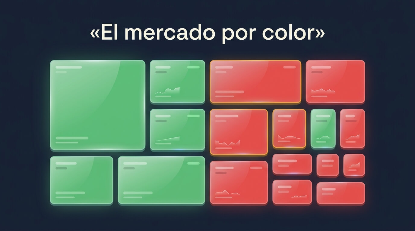 Mapa de calor de acciones y ETFs: la foto del mercado por color, dónde rota el dinero